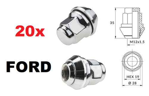 Kit m12x1 dadi ruota - kit, m12x1,5